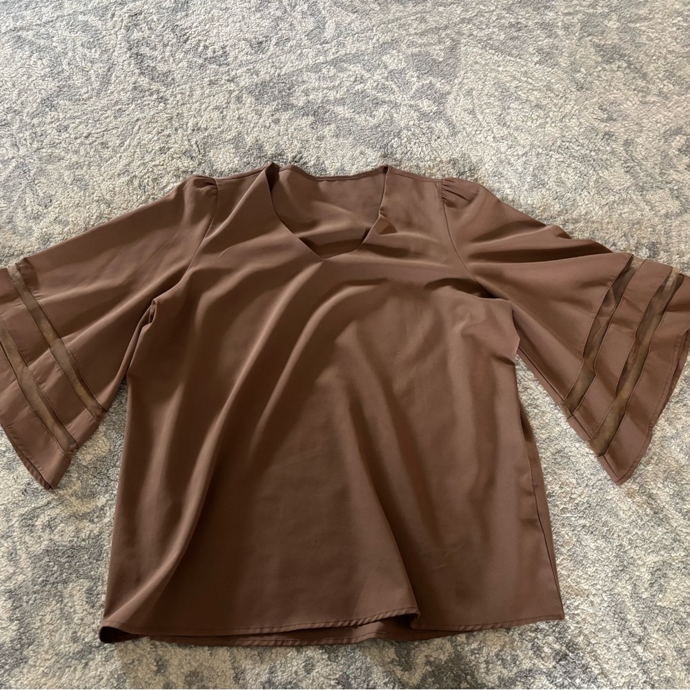 Elegant Brown Women's Top